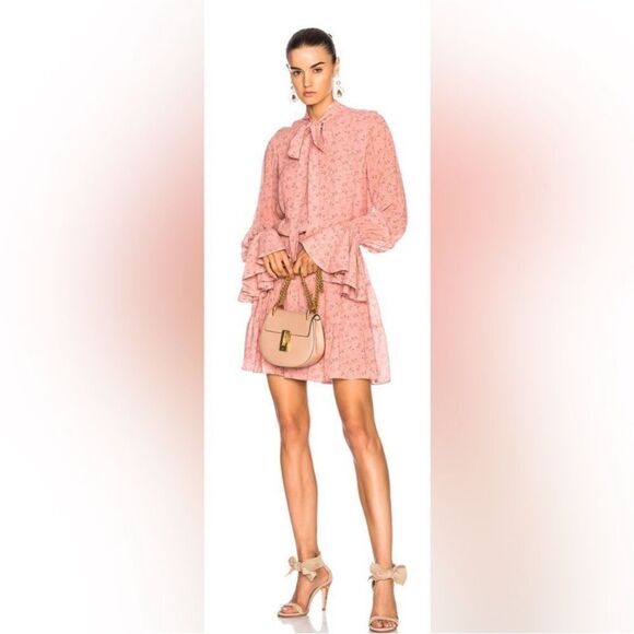 Alexis Dresses & Skirts - Alexis Pink and Tan Floral Dress, S